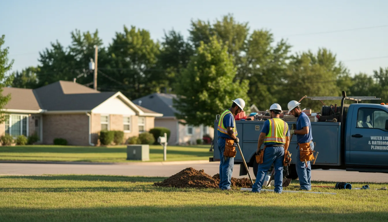 Residential water line and bathroom plumbing service in Lisbon, ND